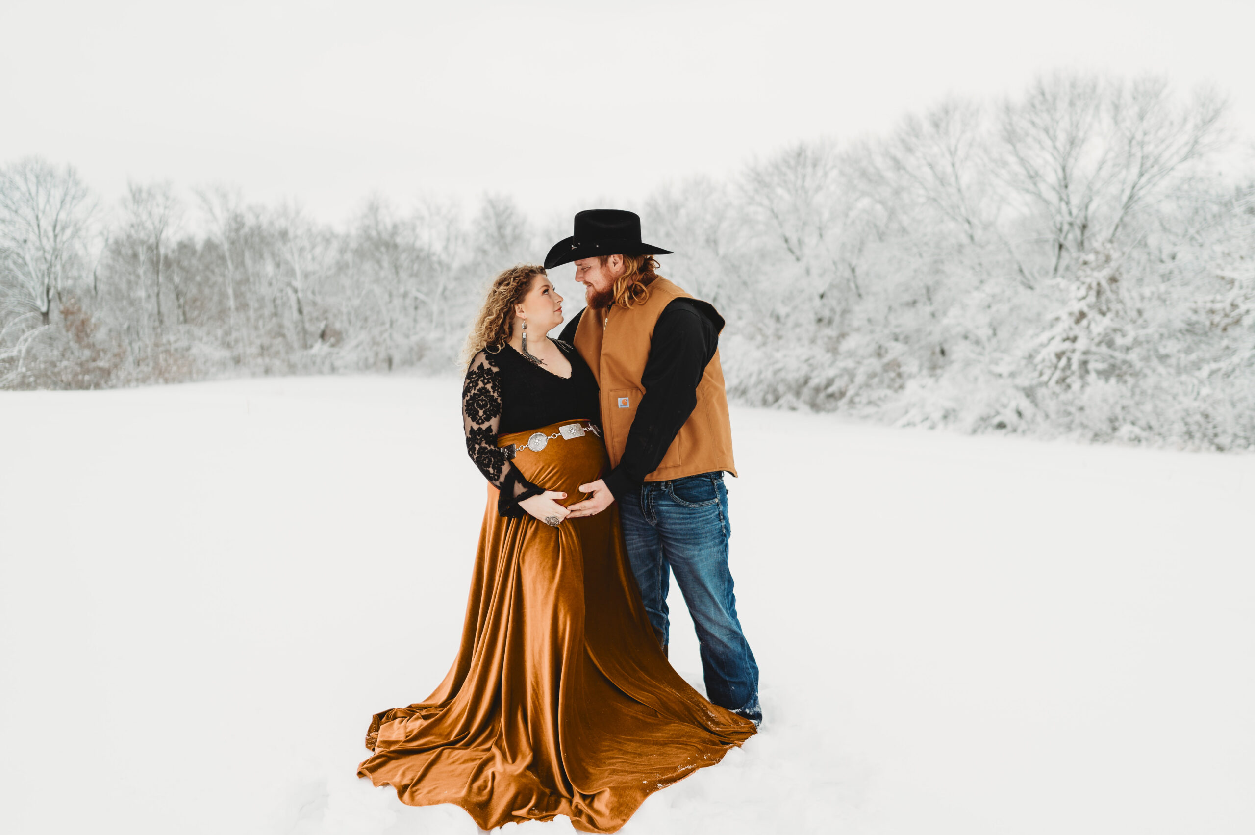 st joseph mo western styled maternity photo of a couple